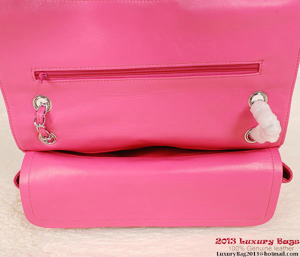 Chanel Classic Flap Bag 1113 Rose Sheepskin Silver Chanel Classic Flap Bag 1113 Rose Sheepskin Silver
