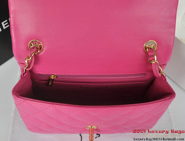 Chanel Classic Flap Bags Rose Original Sheepskin Leather A1116 Gold Chanel Classic Flap Bags Rose Original Sheepskin Leather A1116 Gold