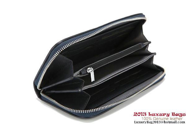 Bottega Veneta Intrecciato Nappa Zippy Wallet 115709-2 Blue Bottega Veneta Intrecciato Nappa Zippy Wallet 115709-2 Blue