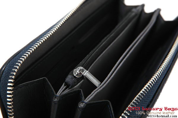 Bottega Veneta Intrecciato Nappa Zippy Wallet 115709-2 Blue Bottega Veneta Intrecciato Nappa Zippy Wallet 115709-2 Blue