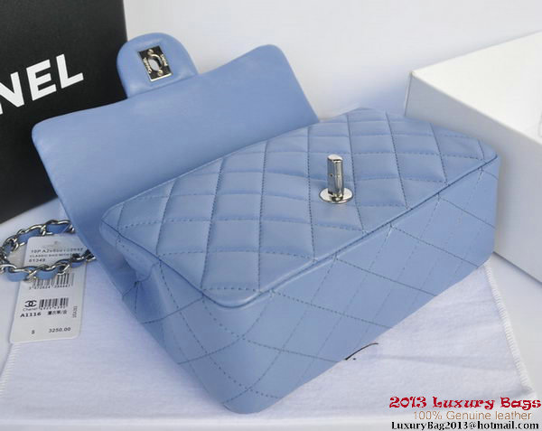 Chanel Classic Flap Bags Lavender Original Sheepskin Leather A1116 Silver Chanel Classic Flap Bags Lavender Original Sheepskin Leather A1116 Silver