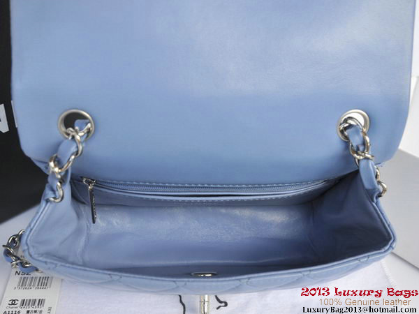 Chanel Classic Flap Bags Lavender Original Sheepskin Leather A1116 Silver Chanel Classic Flap Bags Lavender Original Sheepskin Leather A1116 Silver