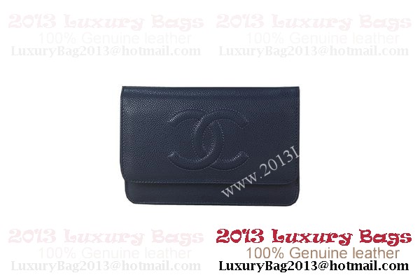 Chanel A48654 Royalblue Original Cannage Patterns Leather mini Flap Bag