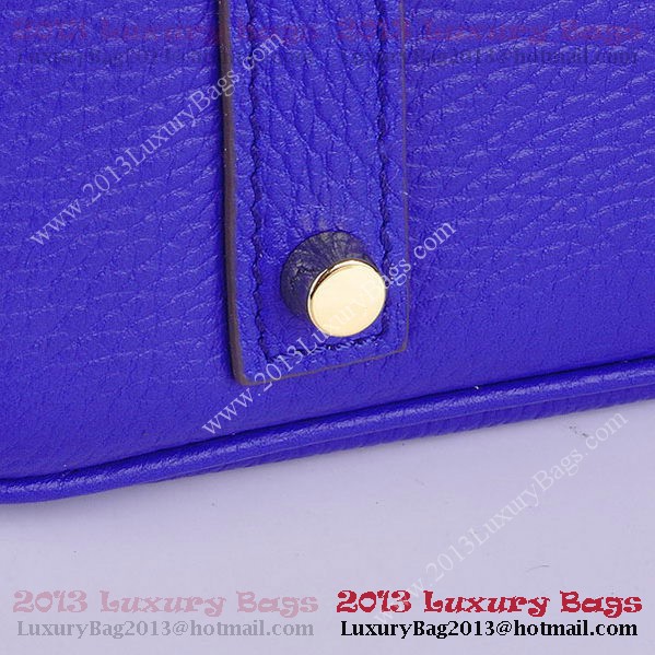 Hermes Birkin 35CM Tote Bag Blue Clemence Leather H6089 Gold Hermes Birkin 35CM Tote Bag Blue Clemence Leather H6089 Gold