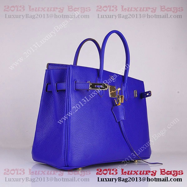 Hermes Birkin 35CM Tote Bag Blue Clemence Leather H6089 Gold Hermes Birkin 35CM Tote Bag Blue Clemence Leather H6089 Gold