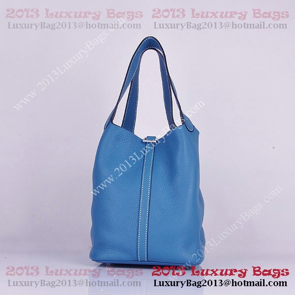 Hermes Picotin Lock MM Bag in Clemence Leather 8616 Blue Hermes Picotin Lock MM Bag in Clemence Leather 8616 Blue