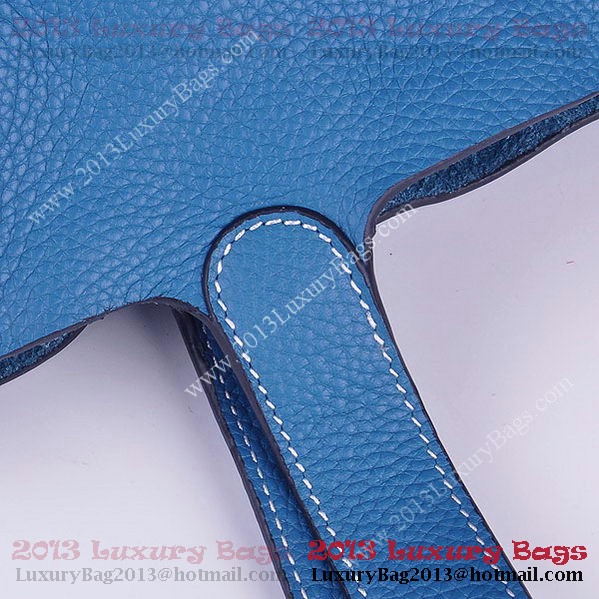 Hermes Picotin Lock MM Bag in Clemence Leather 8616 Blue Hermes Picotin Lock MM Bag in Clemence Leather 8616 Blue