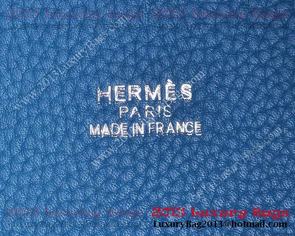 Hermes Picotin Lock PM Bag in Clemence Leather 8615 Blue Hermes Picotin Lock PM Bag in Clemence Leather 8615 Blue