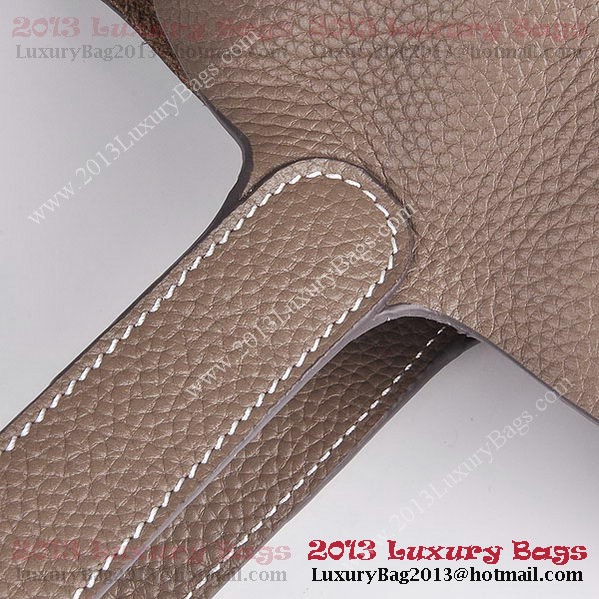 Hermes Picotin Lock PM Bag in Clemence Leather 8615 Khaki