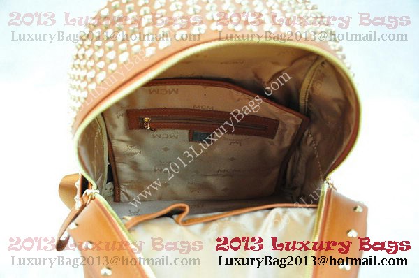 MCM Stark Backpack in Camel Grainy Leather MCM Stark Backpack in Camel Grainy Leather