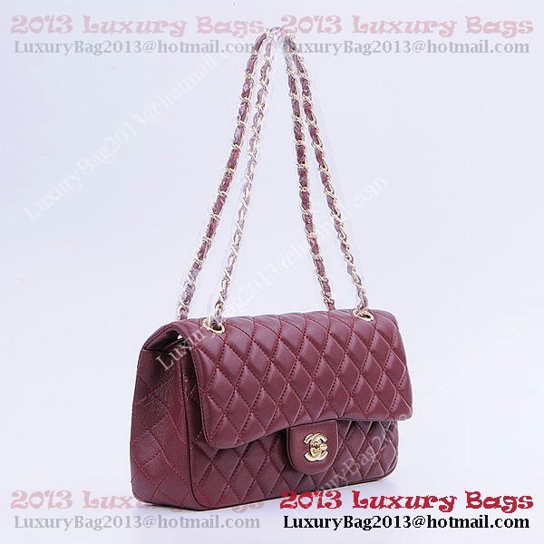 Chanel 2.55 Series Classic Flap Bag 1112 Burgundy Sheepskin Gold Chanel 2.55 Series Classic Flap Bag 1112 Burgundy Sheepskin Gold