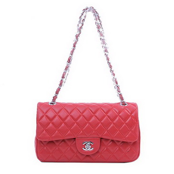 Chanel 2.55 Series Classic Flap Bag 1112 Red Sheepskin Silver Chanel 2.55 Series Classic Flap Bag 1112 Red Sheepskin Silver