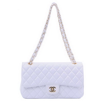 Chanel 2.55 Series Classic Flap Bag 1112 White Sheepskin Gold Chanel 2.55 Series Classic Flap Bag 1112 White Sheepskin Gold
