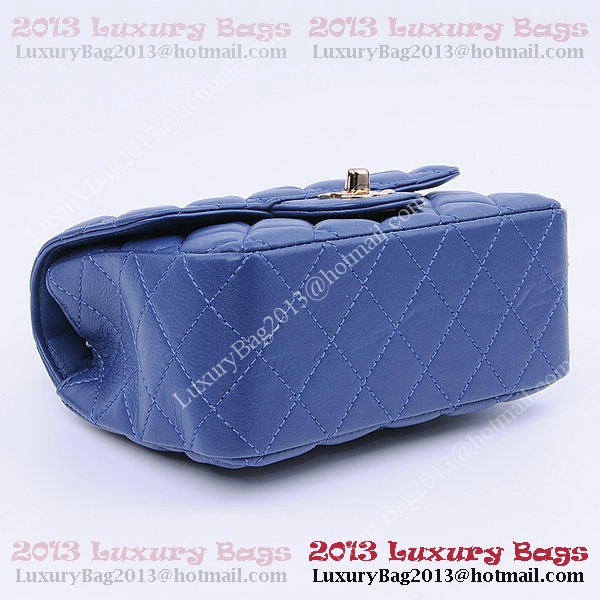 Chanel mini Classic Flap Bag RoyalBlue Sheekskin 1115 Gold Chanel mini Classic Flap Bag RoyalBlue Sheekskin 1115 Gold