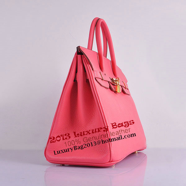 Hermes Birkin 35CM Tote Bag Pink Clemence Leather H6089 Gold Hermes Birkin 35CM Tote Bag Pink Clemence Leather H6089 Gold