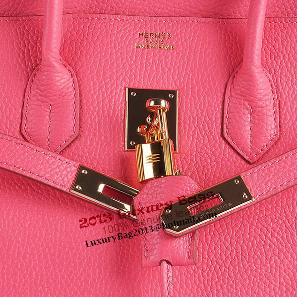 Hermes Birkin 35CM Tote Bag Pink Clemence Leather H6089 Gold Hermes Birkin 35CM Tote Bag Pink Clemence Leather H6089 Gold