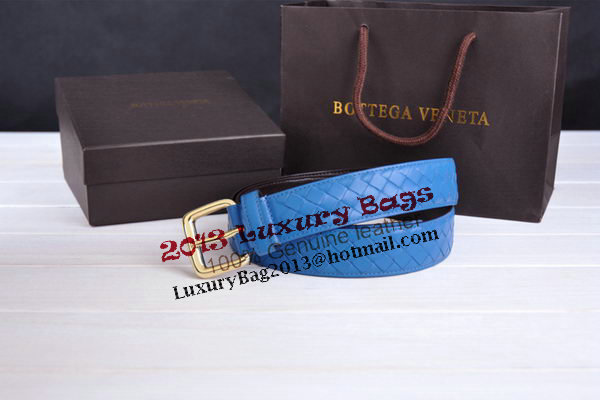 Bottega Veneta Intrecciato Nappa Belt 274483 Blue Bottega Veneta Intrecciato Nappa Belt 274483 Blue
