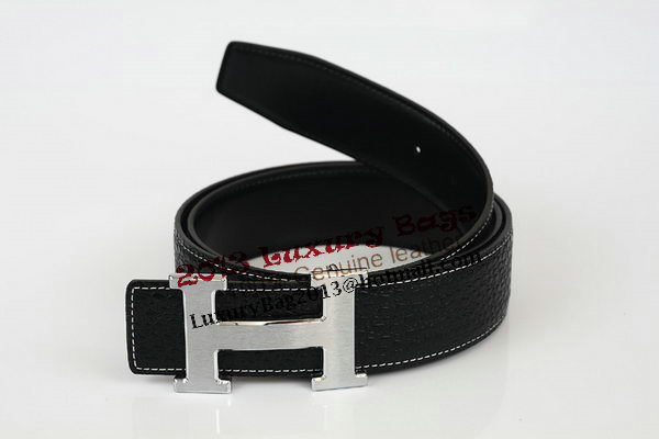 Hermes Belt Lizard Leather HB5326 Black Hermes Belt Lizard Leather HB5326 Black
