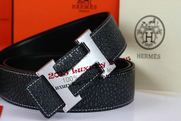 Hermes Belt Lizard Leather HB5326 Black Hermes Belt Lizard Leather HB5326 Black
