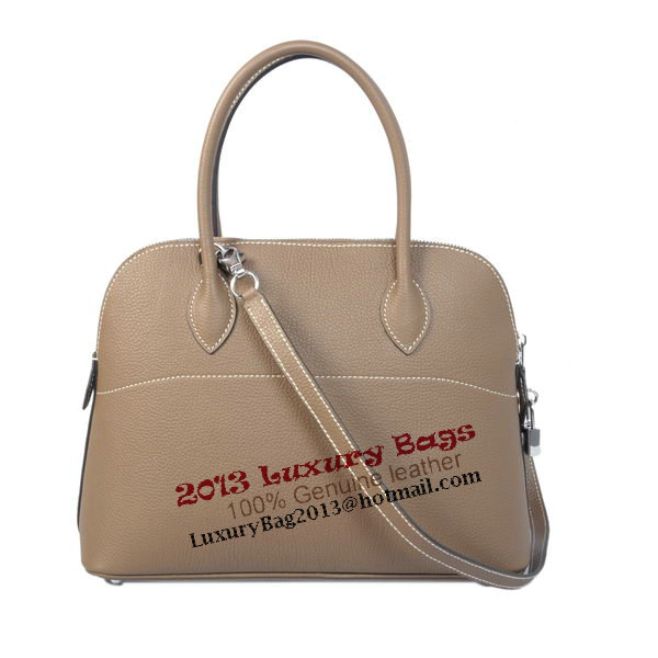 Hermes Bolide 31CM Tote Bags Calf Leather Gray Hermes Bolide 31CM Tote Bags Calf Leather Gray