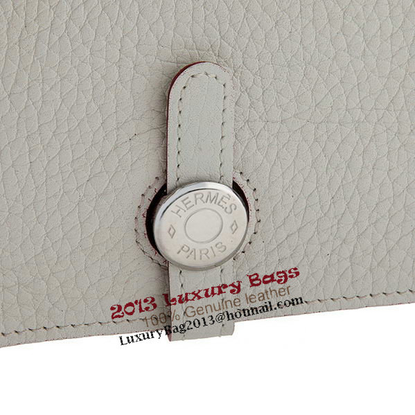 Hermes Dogon Combined Wallet A508 White Hermes Dogon Combined Wallet A508 White