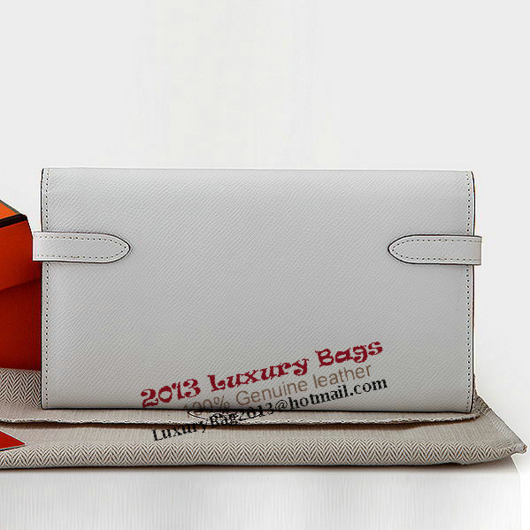 Hermes Kelly Original Saffiano Leather Bi-Fold Wallet A708 White Hermes Kelly Original Saffiano Leather Bi-Fold Wallet A708 White