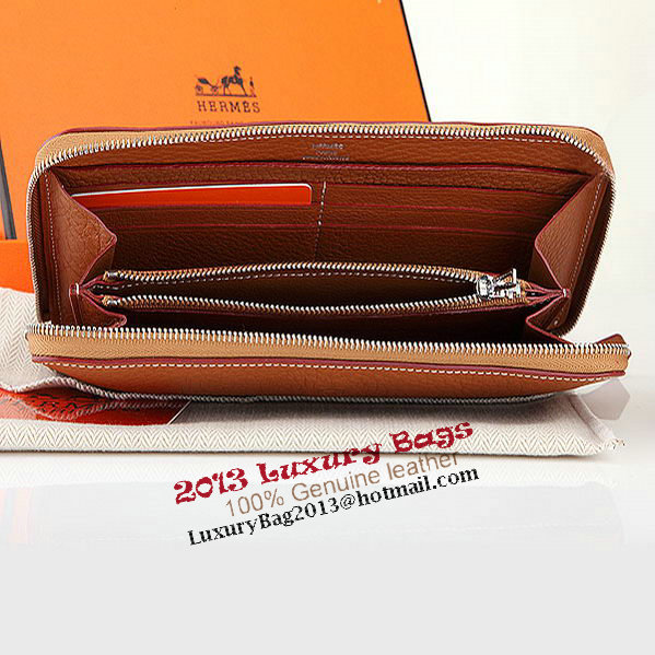 Hermes Zipper Wallet Original Leather A309 Camel Hermes Zipper Wallet Original Leather A309 Camel