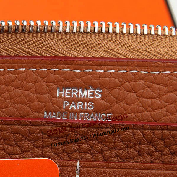 Hermes Zipper Wallet Original Leather A309 Camel Hermes Zipper Wallet Original Leather A309 Camel