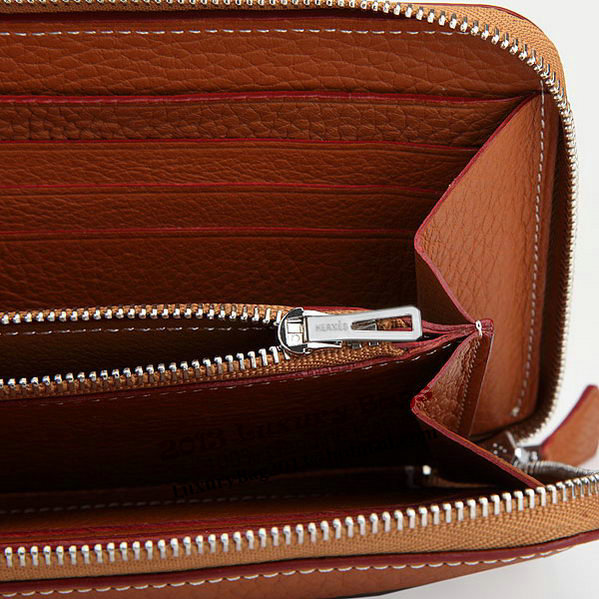 Hermes Zipper Wallet Original Leather A309 Camel Hermes Zipper Wallet Original Leather A309 Camel