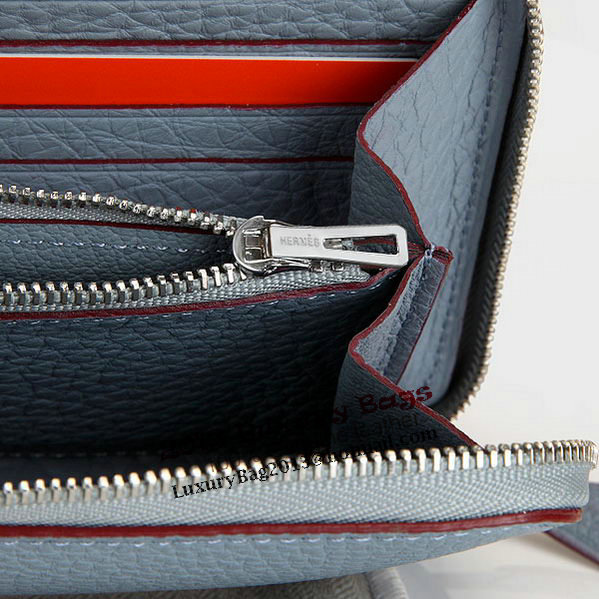 Hermes Zipper Wallet Original Leather A309 SkyBlue Hermes Zipper Wallet Original Leather A309 SkyBlue