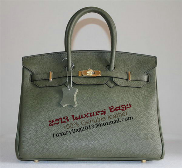 Hermes Birkin 35CM Tote Bag Dark Green Clemence Leather H6089 Gold Hermes Birkin 35CM Tote Bag Dark Green Clemence Leather H6089 Gold