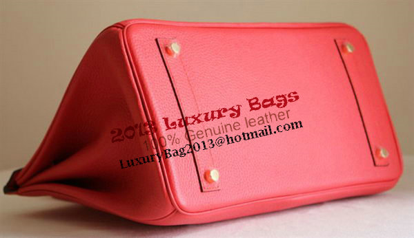 Hermes Birkin 35CM Tote Bag Red Clemence Leather H6089 Gold Hermes Birkin 35CM Tote Bag Red Clemence Leather H6089 Gold