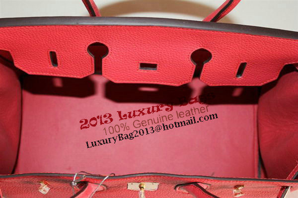Hermes Birkin 35CM Tote Bag Red Clemence Leather H6089 Gold Hermes Birkin 35CM Tote Bag Red Clemence Leather H6089 Gold