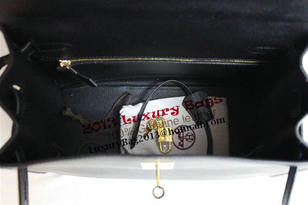 Hermes Kelly 32cm Shoulder Bag Black Saffiano Leather K32 Gold Hermes Kelly 32cm Shoulder Bag Black Saffiano Leather K32 Gold