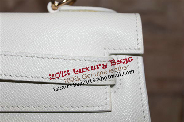 Hermes Kelly 32cm Shoulder Bag White Saffiano Leather K32 Gold Hermes Kelly 32cm Shoulder Bag White Saffiano Leather K32 Gold