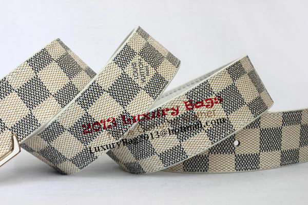Louis Vuitton Damier Azur Canvas Belt LV2056 Louis Vuitton Damier Azur Canvas Belt LV2056