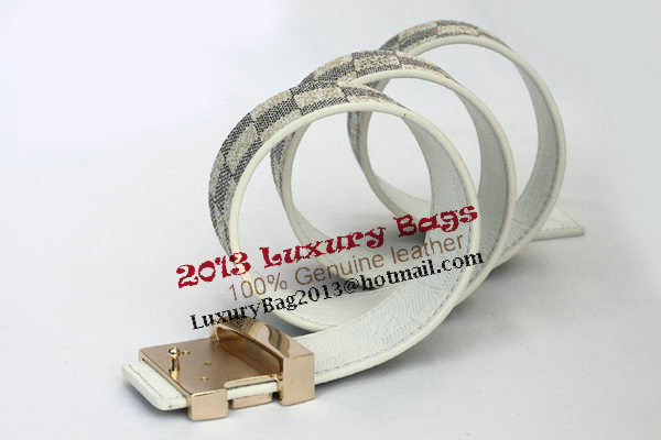 Louis Vuitton Damier Azur Canvas Belt LV2056 Louis Vuitton Damier Azur Canvas Belt LV2056