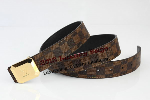 Louis Vuitton Damier Ebene Canvas Belt LV2065 Louis Vuitton Damier Ebene Canvas Belt LV2065