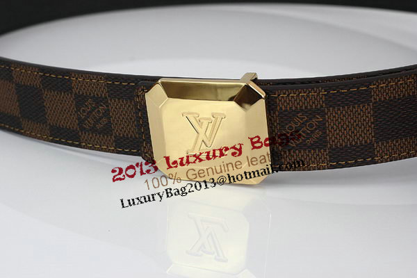 Louis Vuitton Damier Ebene Canvas Belt LV2065 Louis Vuitton Damier Ebene Canvas Belt LV2065