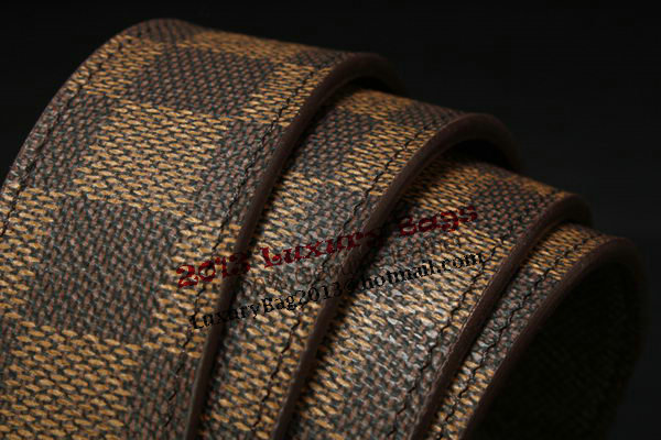 Louis Vuitton Damier Ebene Canvas Belt LV2066 Louis Vuitton Damier Ebene Canvas Belt LV2066