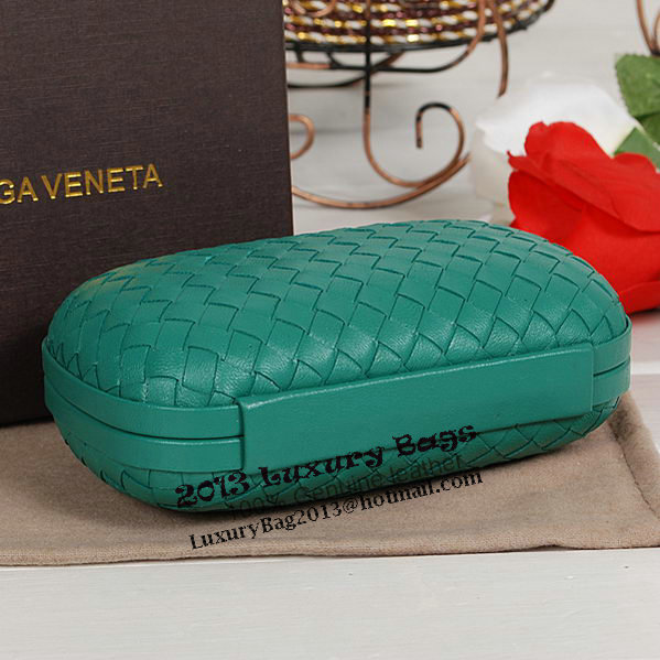 Bottega Veneta Intrecciato Sheepskin Impero Ayers Knot Clutch 11308 Green Bottega Veneta Intrecciato Sheepskin Impero Ayers Knot Clutch 11308 Green