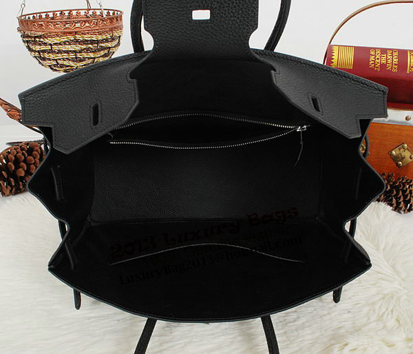 Hermes Birkin 35CM Tote Bag Black Clemence Leather H35 Silver Hermes Birkin 35CM Tote Bag Black Clemence Leather H35 Silver