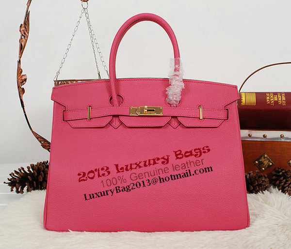 Hermes Birkin 35CM Tote Bag Rose Clemence Leather H35 Gold Hermes Birkin 35CM Tote Bag Rose Clemence Leather H35 Gold