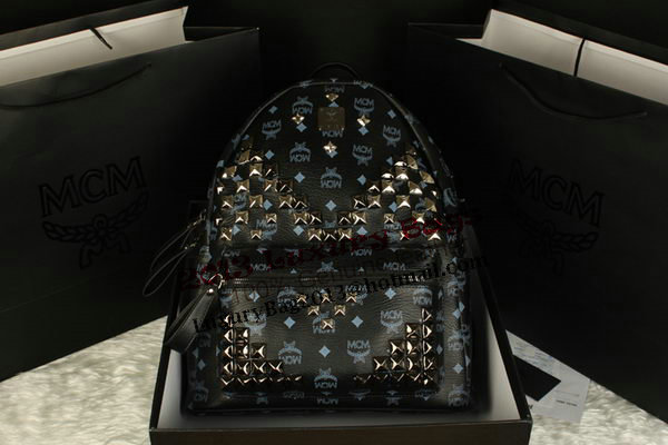 MCM Stark Backpack Jumbo in Calf Leather 8100 Black MCM Stark Backpack Jumbo in Calf Leather 8100 Black