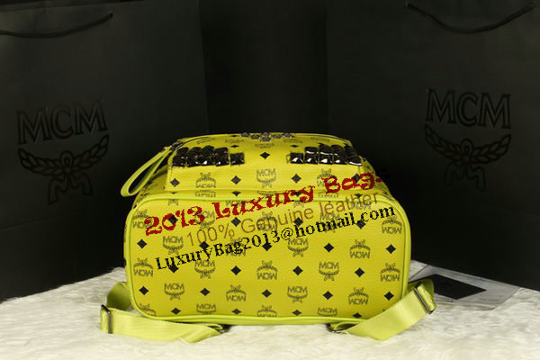 MCM Stark Backpack Jumbo in Calf Leather 8100 Lemon MCM Stark Backpack Jumbo in Calf Leather 8100 Lemon
