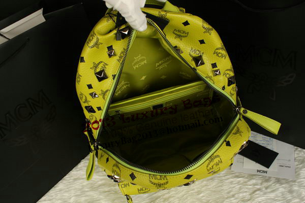 MCM Stark Backpack Jumbo in Calf Leather 8100 Lemon MCM Stark Backpack Jumbo in Calf Leather 8100 Lemon