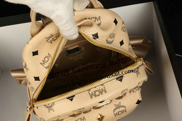 MCM Stark Backpack Medium in Calf Leather 8003 Apricot MCM Stark Backpack Medium in Calf Leather 8003 Apricot