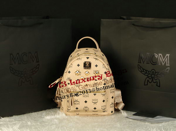 MCM Stark Backpack Medium in Calf Leather 8003 Apricot MCM Stark Backpack Medium in Calf Leather 8003 Apricot