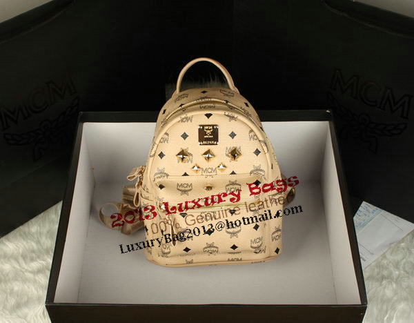 MCM Stark Backpack Medium in Calf Leather 8003 Apricot MCM Stark Backpack Medium in Calf Leather 8003 Apricot