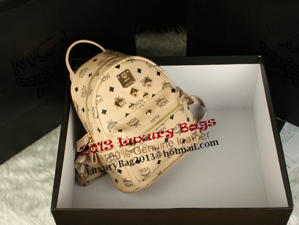 MCM Stark Backpack Medium in Calf Leather 8003 Apricot MCM Stark Backpack Medium in Calf Leather 8003 Apricot